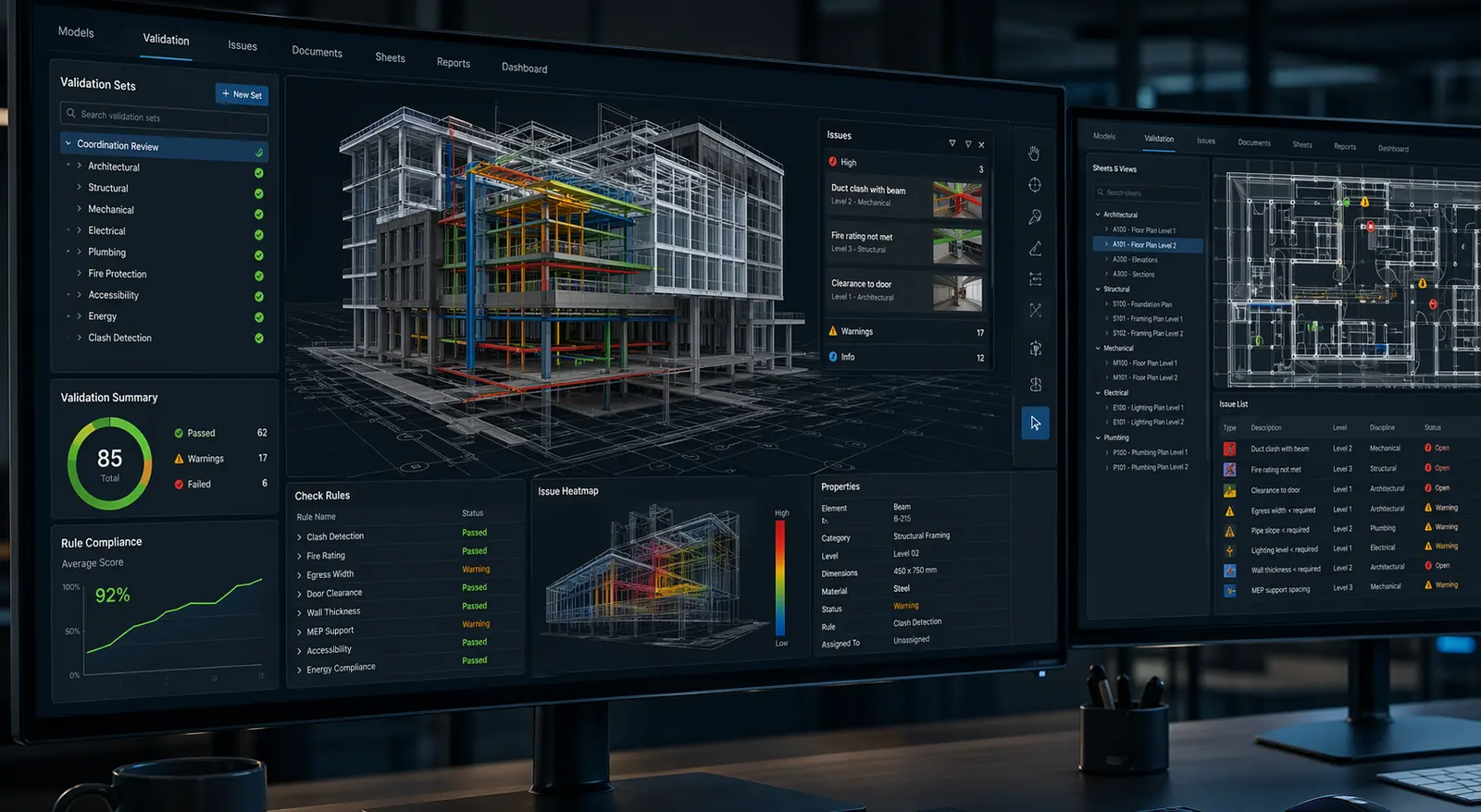 AI powered BIM validation system